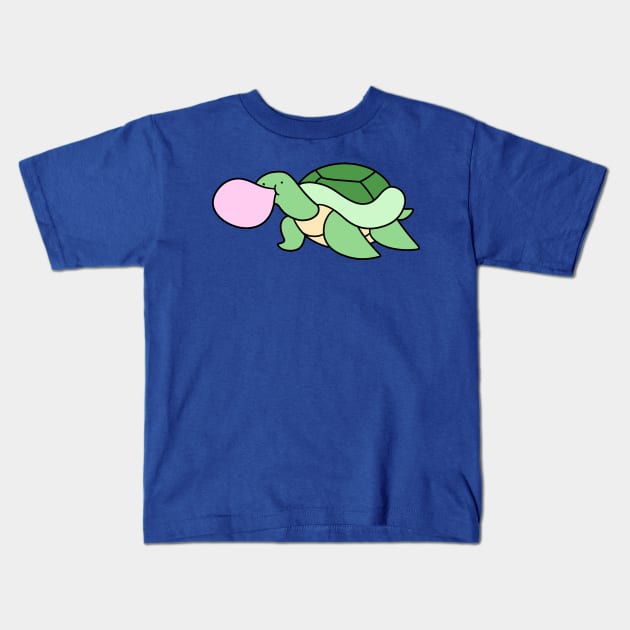 Bubblegum Turtle Kids T-Shirt by saradaboru